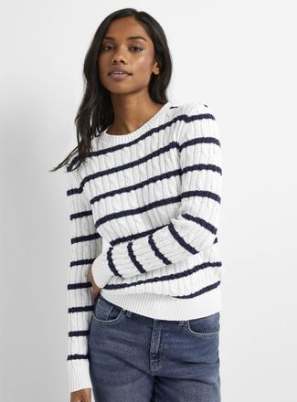 Contemporaine Womens Reprocessed cotton cables sweater