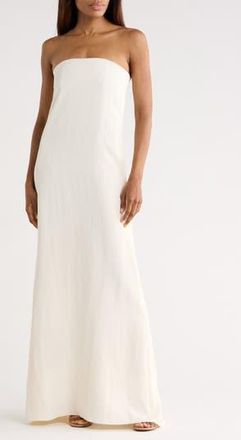 TWP Carolyns Strapless Gown in Bone at Nordstrom Rack, Size 00