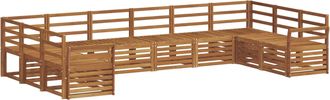 vidaXL Conjunto De Sof&aacute;s De Exterior 10 Uds. Natural Vidaxl