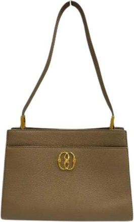 Bally Pre-owned Leren Schoudertas - Dames - Vintage Schoudertas - Bruin - ONE Size - Leer - Vintage