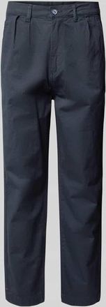 Lindbergh Lindbergh Tapered Fit Bundfaltenhose mit G&uuml;rtelschlaufen in Dunkelblau, Gr&ouml;&szlig;e M