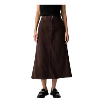 Marc O'Polo Gonna in denim a trapezio - - Skirts - Donna - Marrone - M