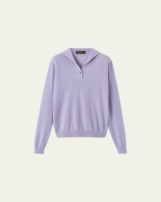 Loro Piana Sergio Cashmere Polo Sweater