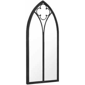 vidaXL Espejo De Jard&iacute;n Negro Hierro Para Exterior 100x45 Cm Vidaxl