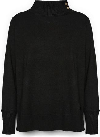 Elena Miro Viscose Cardigan met Knopen - Dames - Coltruien - Zwart - 3XL - Polyester - Truien & Vesten