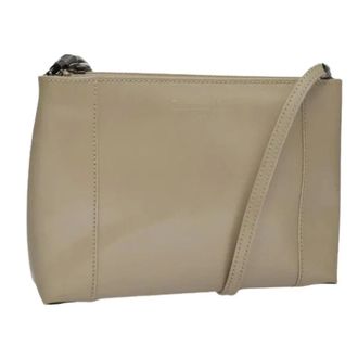 Dior Pre-owned Cross Body Bags, female, Beige, Size: ONE SIZE Pre-owned Vintage Patent Leather Shoulder Bag