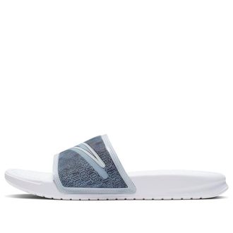 Nike (WMNS) Nike Benassi LX White Blue Slippers White Blue BQ5173-100