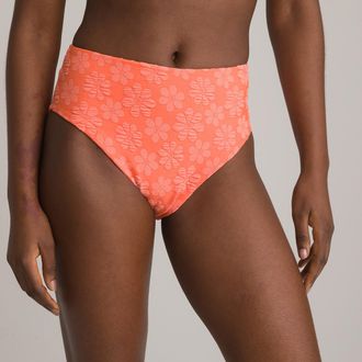 La Redoute Collections Bikinislip, hoge taille, in badstof