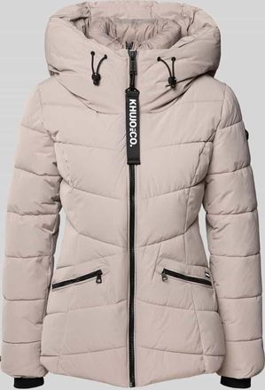 Khujo Steppjacke mit Kapuze in Beige, Größe XXL