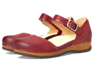 Dansko Mae Womens Maryjane Shoes Red : EU 40 (US Womens 9.5-10) Regular, Leather