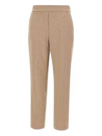 Kaos elastic-waist pressed-crease trousers - Neutrals