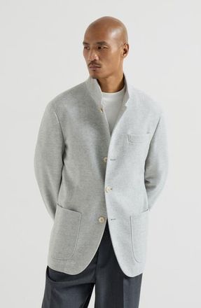 Brunello Cucinelli Blazer-style outerwear in Gravel at Nordstrom, Size Xxx-Large Eu