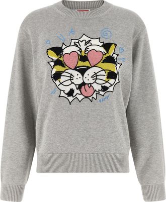 Kenzo Gray Wool Womens Cardigan