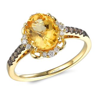 Le Vian Ladies Cinnamon Citrine Rings set in 14K Honey Gold