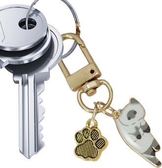 Generic Cartoon Cat Keychain - Cute Kitten Keychain | Lovely Kitty Keyring, Funny Cartoon Kitten Aesthetic Keyring, Creative Jewelry Bag Pendant for Women Cat