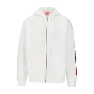Diesel S-Boxt Zip Hood Div - Heren - Vesten met rits - Wit - L - Hoodies & sweatvesten
