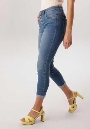 Aniston Straight-Jeans ANISTON SELECTED, Damen, Gr. 36, N-Gr, blau, used, Denim/Jeans, Obermaterial: 98% Baumwolle, 2% Elasthan, figurbetont 7/8-L&auml;nge, Jeans 