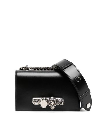 Alexander McQueen Borsa a spalla Jewelled mini - Nero