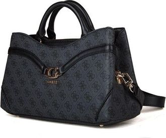 Guess Womens Satchel Coal Logo Polyurethane Satchel-bags
