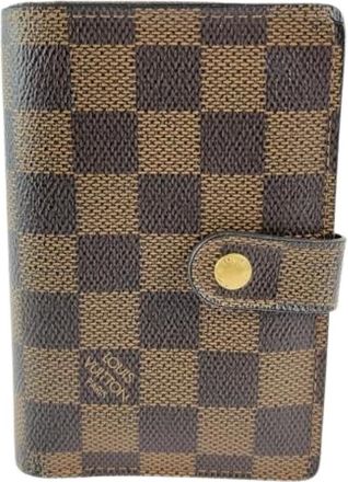 Louis Vuitton Pre-owned Wallets, female, Brown, Size: ONE SIZE Pre-owned Portefeuille Viennois Damier Ebene Compact Wallet