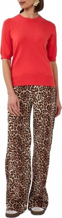 Esqualo Leopard Wide Leg Pants In Print