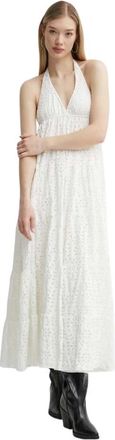 Desigual Toronto Maxi Jurk - Dames - Maxi kleedjes - Beige - XS - Katoen - Kleedjes