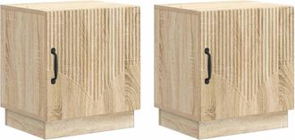 vidaXL Mesita De Noche 2 Uds. Roble Sonoma 43 X 34,5 X 47 Cm Vidaxl