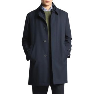 Fay Heren, Mantels, Blauw, Maat: XS Denim