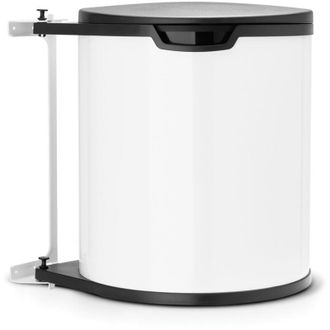 Brabantia 428081 Papelera 15 L Alrededor Negro, Blanco