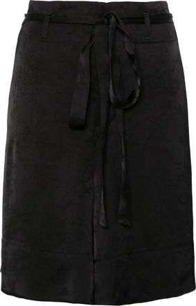 Ann Demeulemeester Shorts con effetto jacquard - Nero
