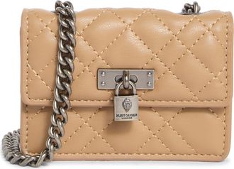Kurt Geiger Micro Brixton Quilted Shoulder Bag in Camel at Nordstrom Rack
