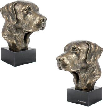 OEM Labrador Retriever - Estatuilla De Perro, Busto Sobre Base De Piedra, Escultura, Trofeo Para Exposici&oacute;n De Perros De Art-dog