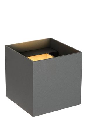 Lucide L&aacute;mpara de pared de aluminio 1xG9, gris