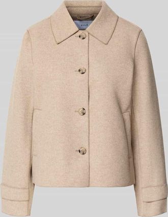 Vila Jacke mit Umlegekragen Modell Juice in Taupe, Gr&ouml;&szlig;e 34