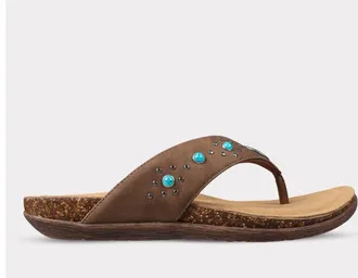 Lamofootwear Womens Jovie Thong Sandal In Brown