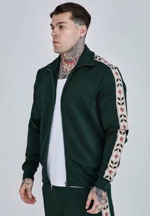 Siksilk Chaqueta de pista verde para hombre SikSilk M