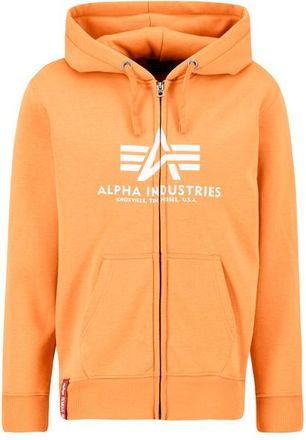 Alpha Industries Alpha Industries Mens Basic Big Logo PP Zip Hoodie - Orange - Size X-Large