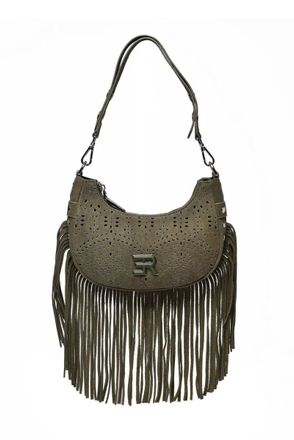 Ermanno Scervino Military Green Polyester Leather Crossbody Bag