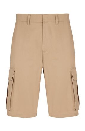 Balmain Cotton canvas cargo Bermuda shorts in Beige at Nordstrom, Size 56 It