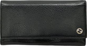 Gucci Black Leather Long Wallet (Bi-Fold) (Pre-Owned)
