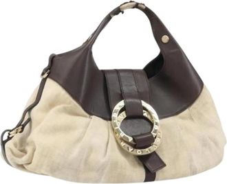 Bulgari Pre-owned Vintage Schoudertas - Dames - Vintage Schoudertas - Beige - ONE Size - Vintage