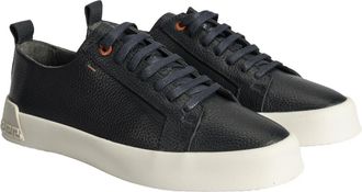 Desa Man Leather Trainers - Round Toe, Flat Heel, Lace-Up, Breathable | Dark Blue - 41