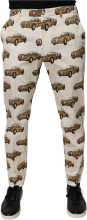 Dolce & Gabbana Auto Print Skinny Denim Jeans - Heren - Slim Fit Broeken - Veelkleurig - XL - Denim - Broeken
