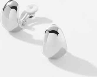 Simons Womens Oval wide half-Hoop Earrings