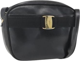 Ferragamo Pre-owned Leren Schoudertas - Dames - Vintage Schoudertas - Zwart - ONE Size - Leer - Vintage