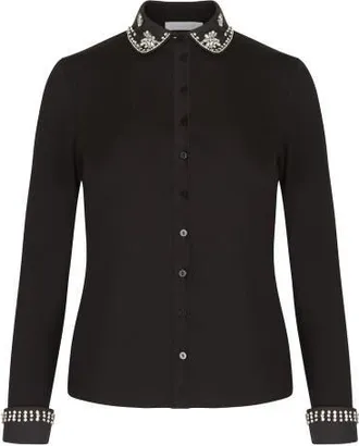 Anne Fontaine Gabriella Shirt in Black at Nordstrom, Size 38