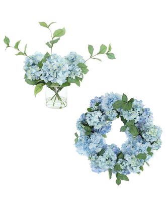Creative Displays Inc. 25In Spring Wreath & Centerpiece With Hydrangeas