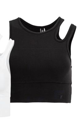 Fila Womens Uplift Slice Crop Performance Bra Top In Black