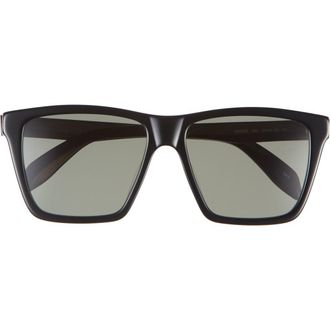 Alexander McQueen 57mm Square Sunglasses in Black Silver Green at Nordstrom Rack