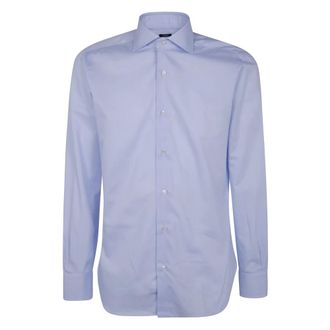 Barba Klassieke Oxford Overhemd - Heren - Zakelijke Overhemden - Blauw - 4XL - Overhemden